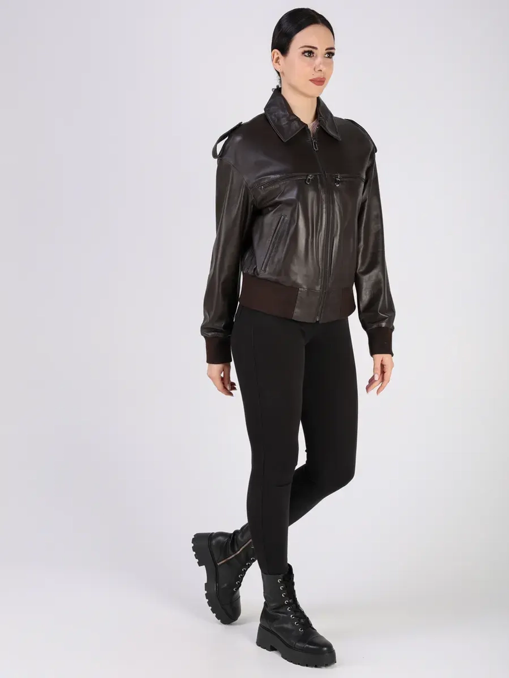 Кожаная куртка демисезонная