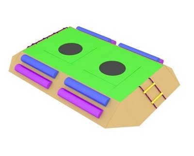 Батут "TWISTER JUMP" двухсекционный (476х333х42 см)