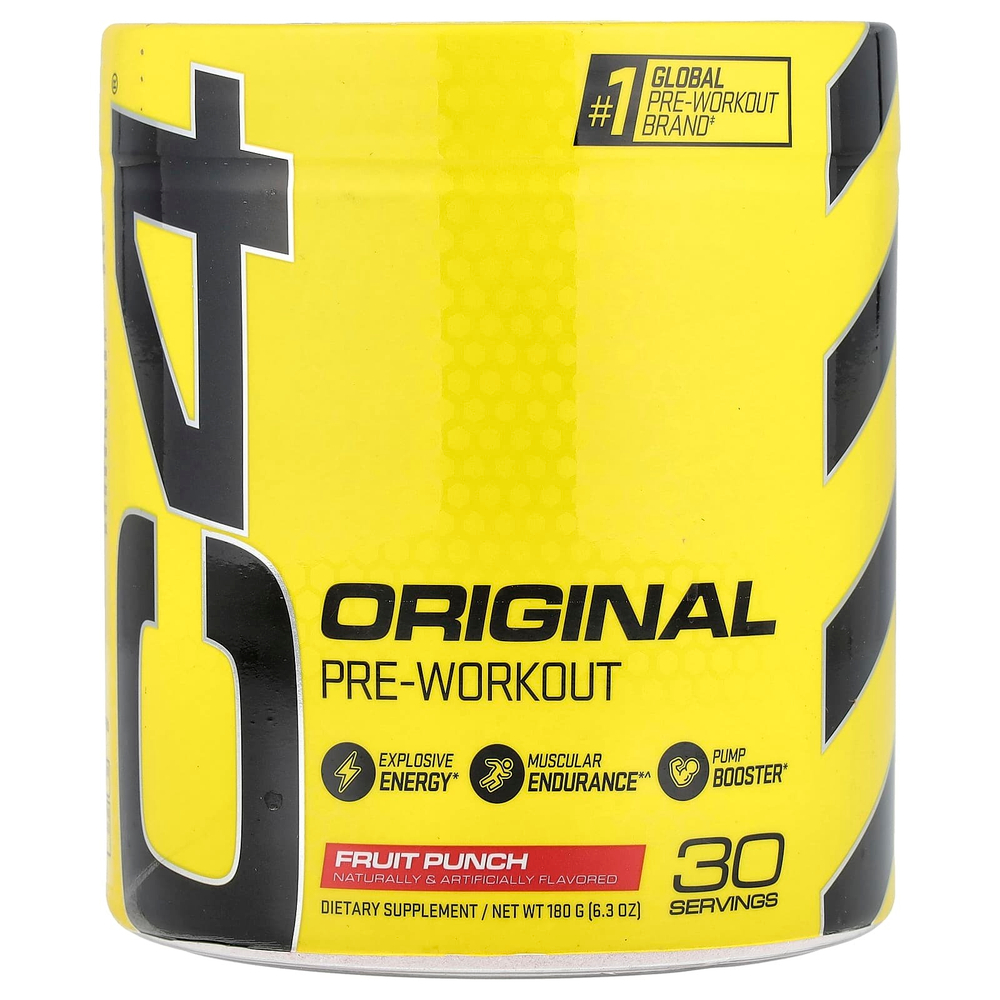 C4 / Cellucor, C4® Original, предтренировочный комплекс, со вкусом фруктового пунша, 180 г (6,3 унции)