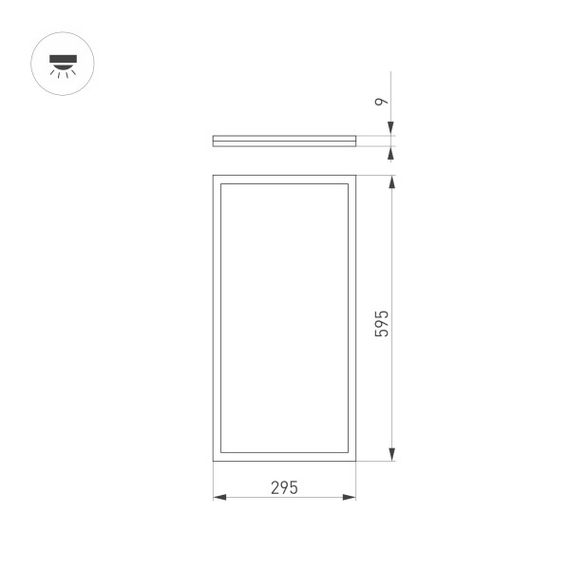 Встраиваемая светодиодная панель Arlight DL-Intenso-S300x600-28W White6000 036232