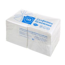Салфетки LIME 1-сл, 24*24см, 400шт, белые (001100)