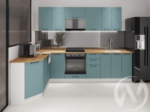 Кухня "Валерия-М": Лагуна софт (корпус белый)