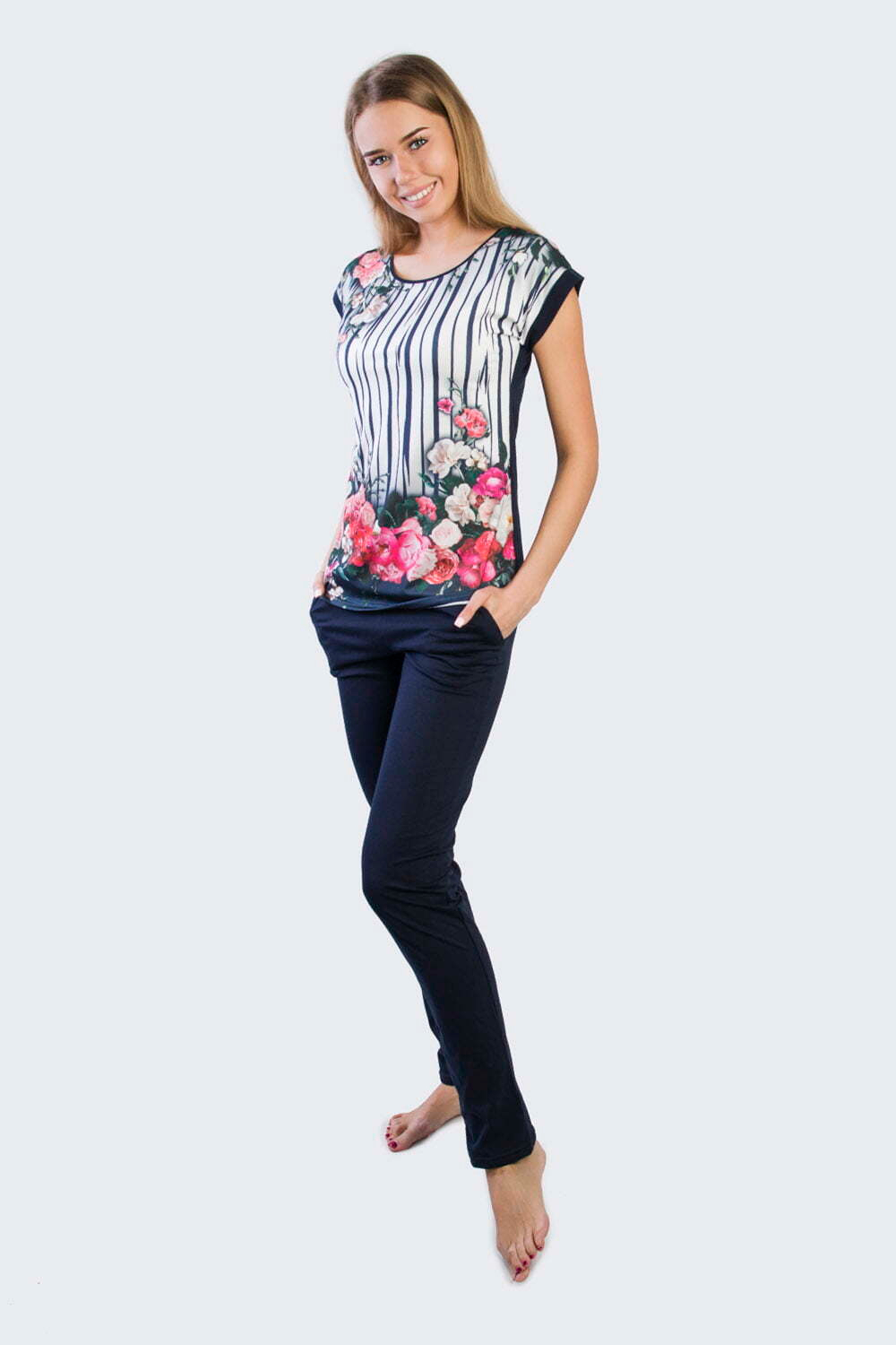 [m]Пижама женская "ИТАЛИЯ" футб+штаны КЖ 0110