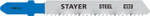 STAYER T118B, 2 шт, 50 мм / 2 мм (12TPI), T-хвост., HSS сталь, по металлу толщиной 2-6 мм, полотна для лобзика, Professional (15993-1.8)