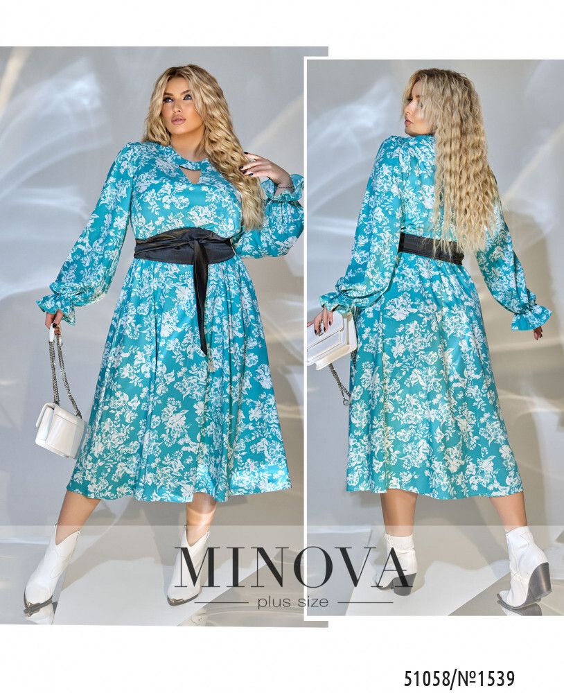 Платье 1539-бирюзовый Minova Платье 1539-бирюзовый Minova