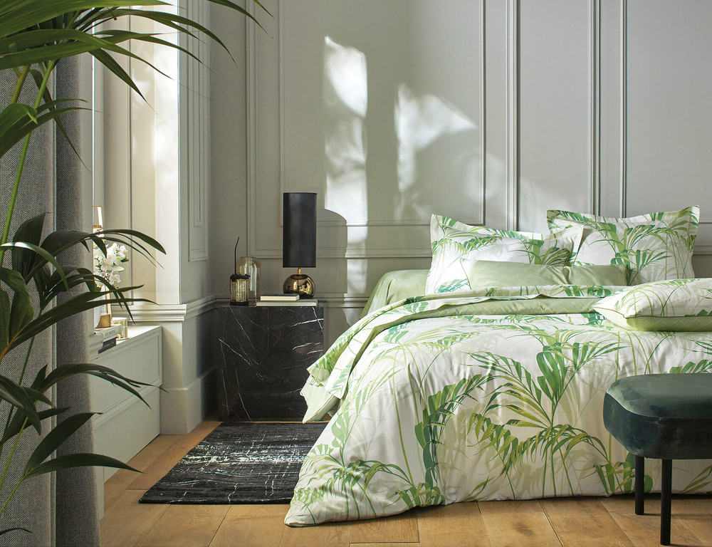 Постельное белье PALM HOUSE TILLEUL Blanc des Vosges 2 спальное евро Зеленый