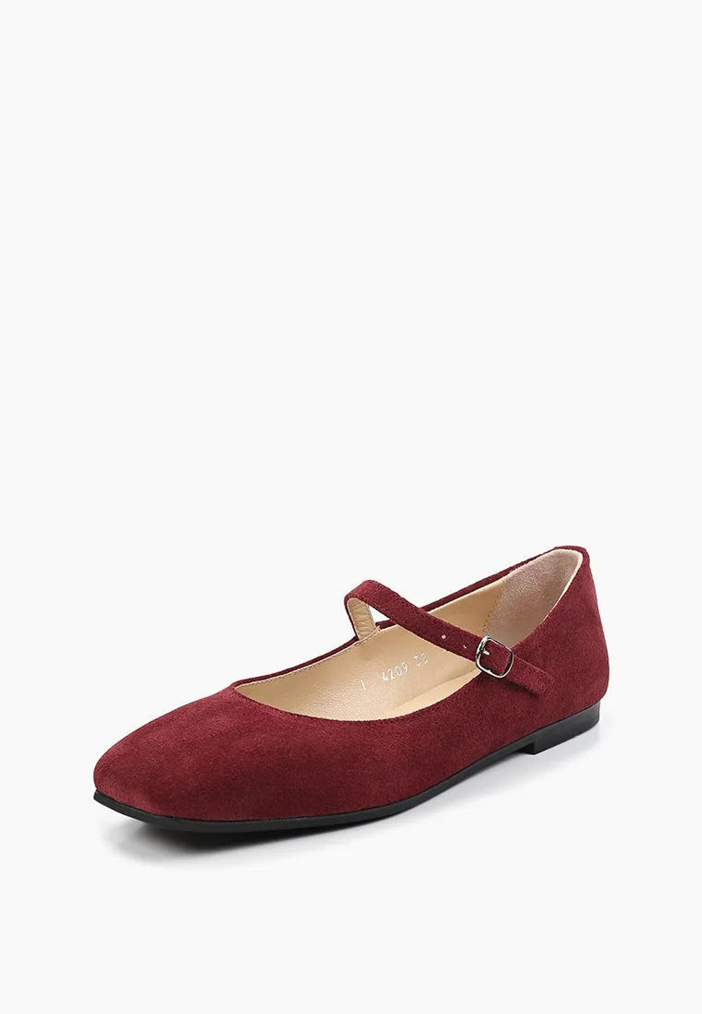 Туфли // Mary Jane // Bordo // Suede