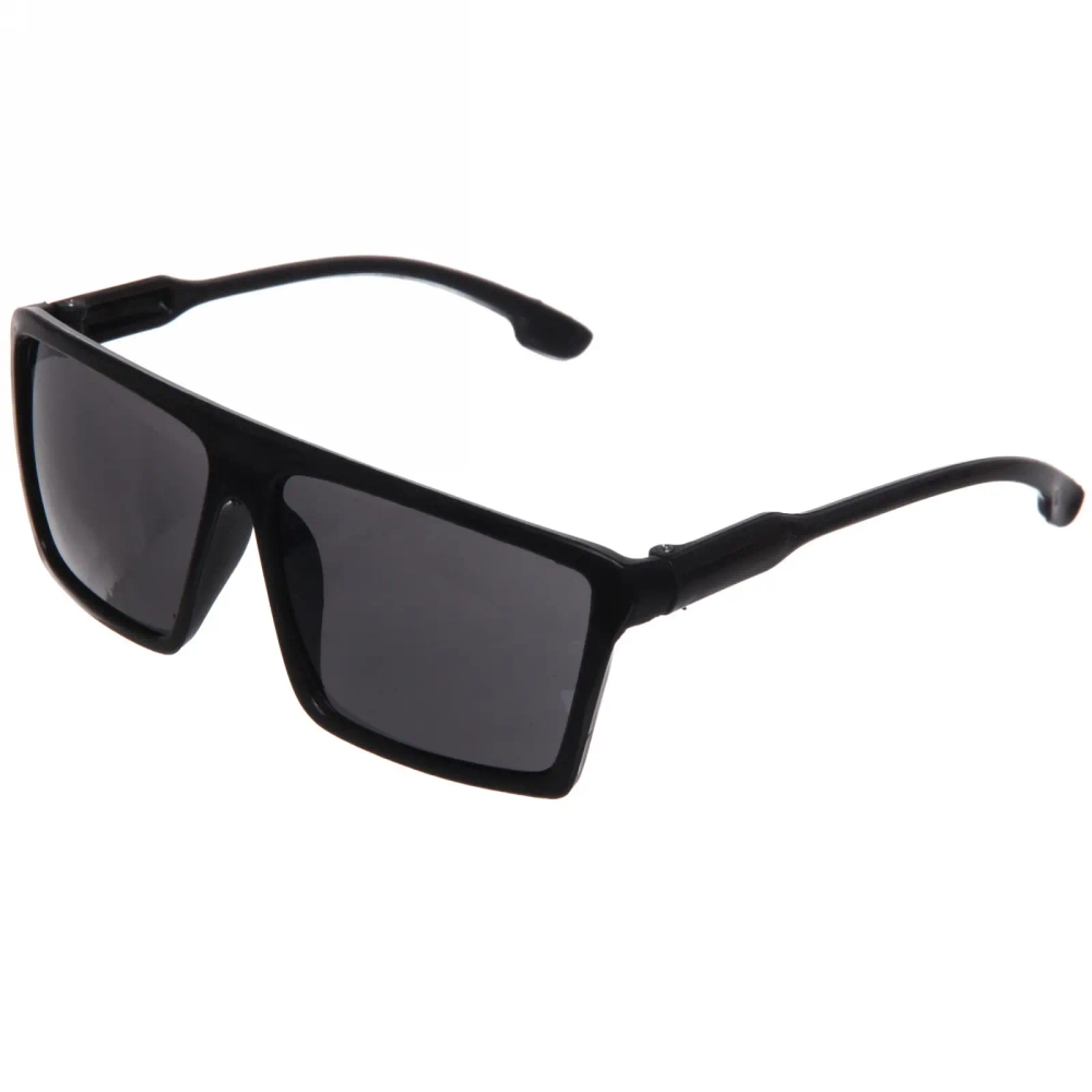 Очки солнцезащитные детские «Мода», однотонные, глянцевые, форма прямоугольная, микс 6 цветов