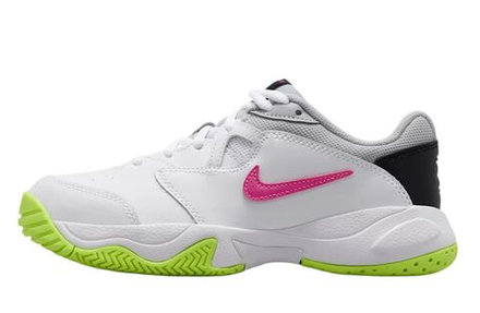 Детские теннисные кроссовки Nike Jr Court Lite 2 - white/hot lime/grey fog/laser fuchsia