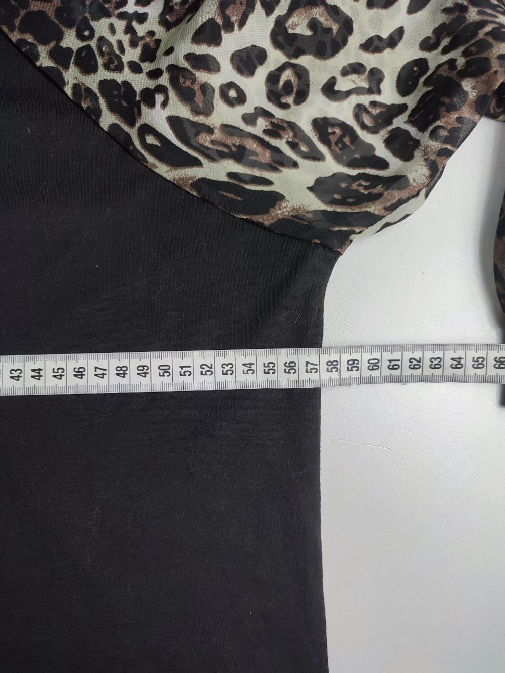 Блузка комбинированная повседневная 52 размер