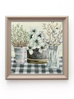 Картины на стену интерьерные на холсте 4 шт, 23*23 см