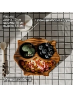 Деревянная менажница "Каширский Кот" из кедра