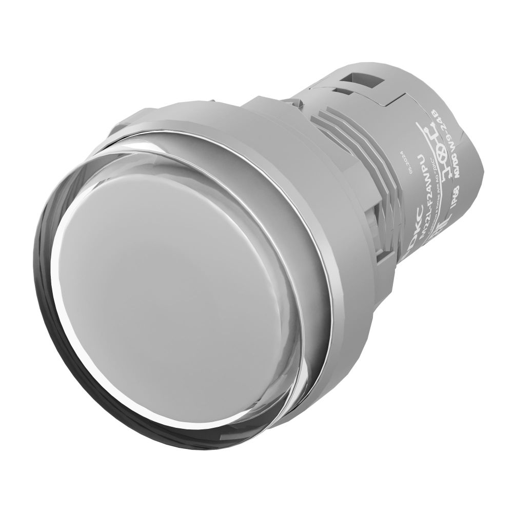 Сигнальный индикатор со встроенным диодом 24В, белый, зажим Push-In