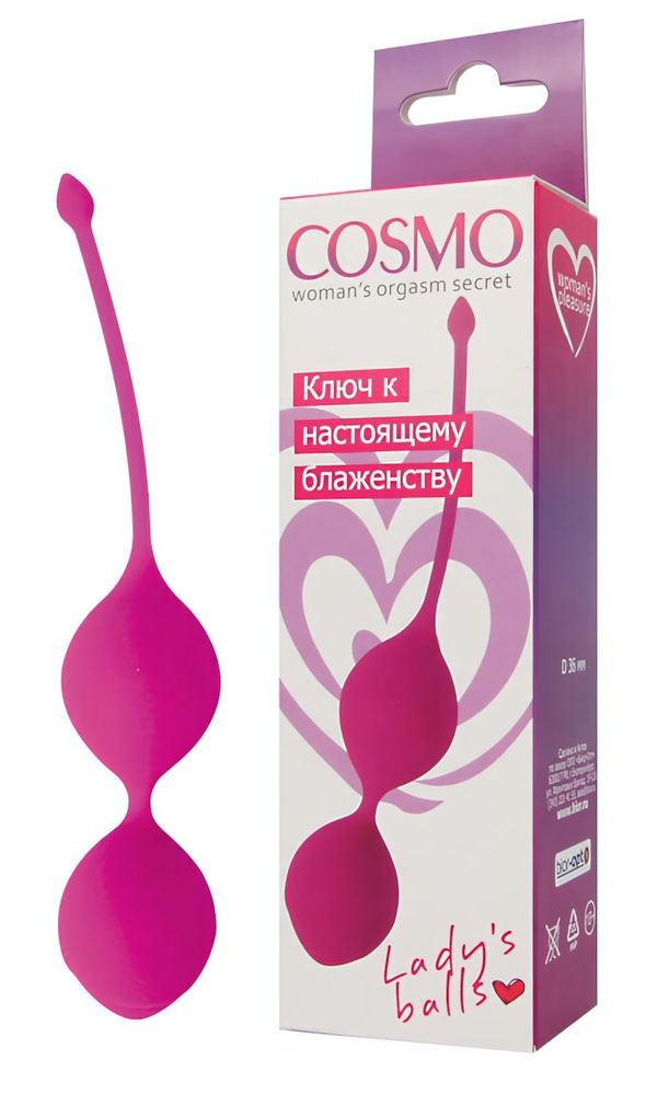 Вагинальные шарики Cosmo розовые 20 см