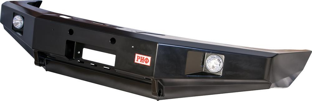 Бампер силовой передний УАЗ Патриот 2005+ с доп. фарами, без защитной дуги (под парктроник) РИФ