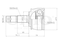 ШРУС внешний UNIO CVJ-20238