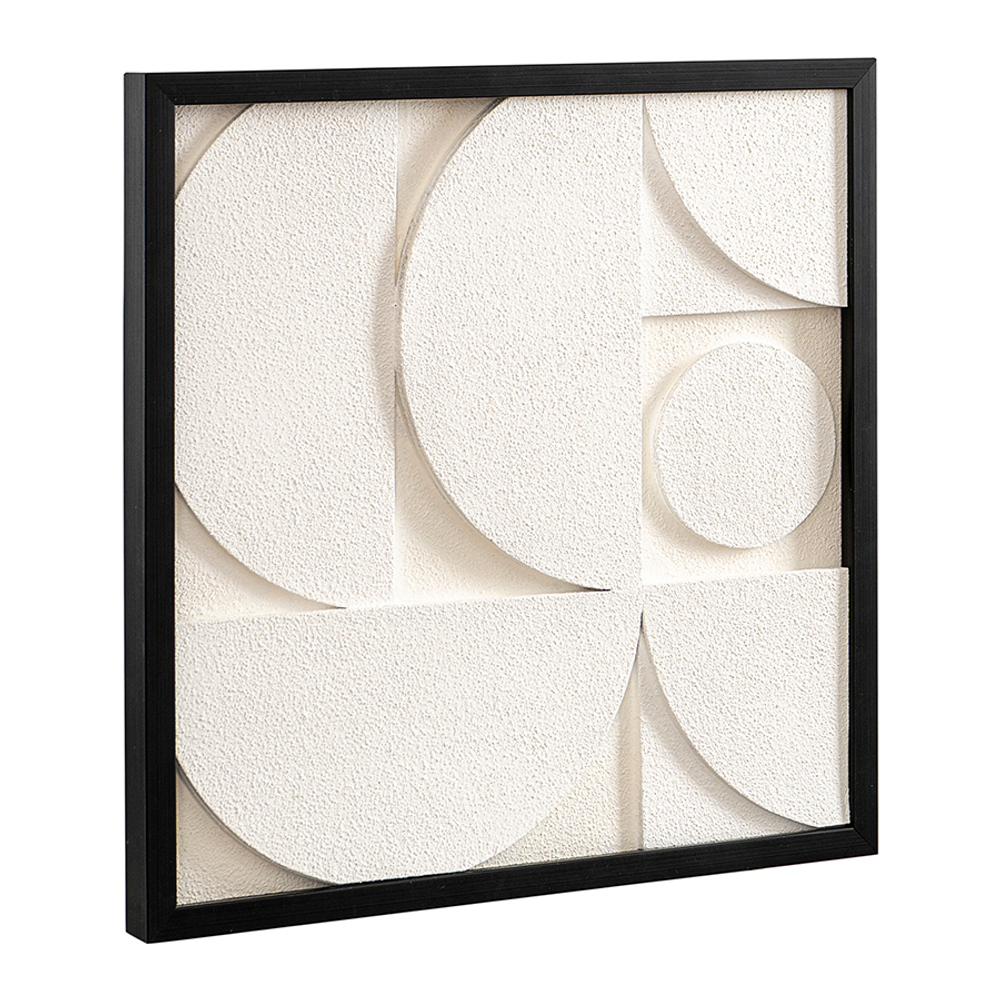 Панно декоративное с эффектом 3d minimalism, с черной рамой, 40х40 см