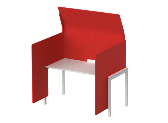 Кабина с высоким экраном-парусом и низкими боковыми стенками-ширмами 135х122х163