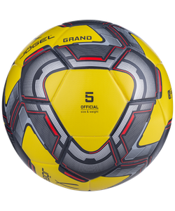 Мяч футбольный Grand №5, желтый/серый/красный