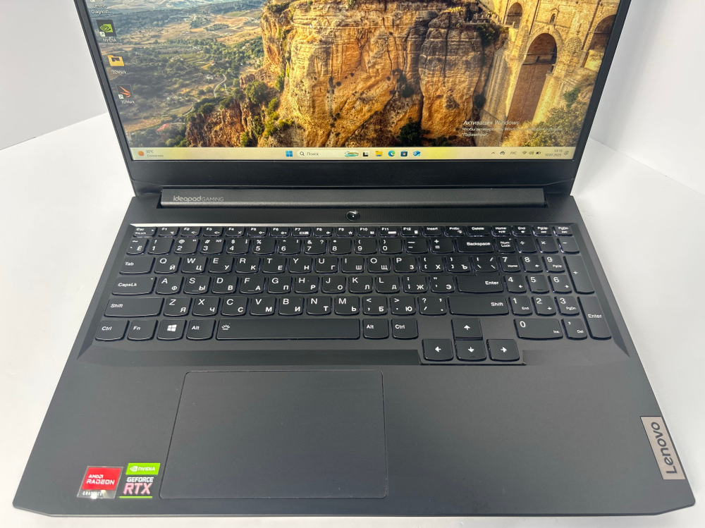 Ноутбук Lenovo IdeaPad Gaming 3 15ACH6 (82K201SFRM) 15.6"/AMD Ryzen 7 5800H/RAM 16 GB/SSD 512 GB/GeForce RTX 3050/1920x1080/IPS/DOS/Подсветка кл-ры: LED/Черный. Состояние: B1