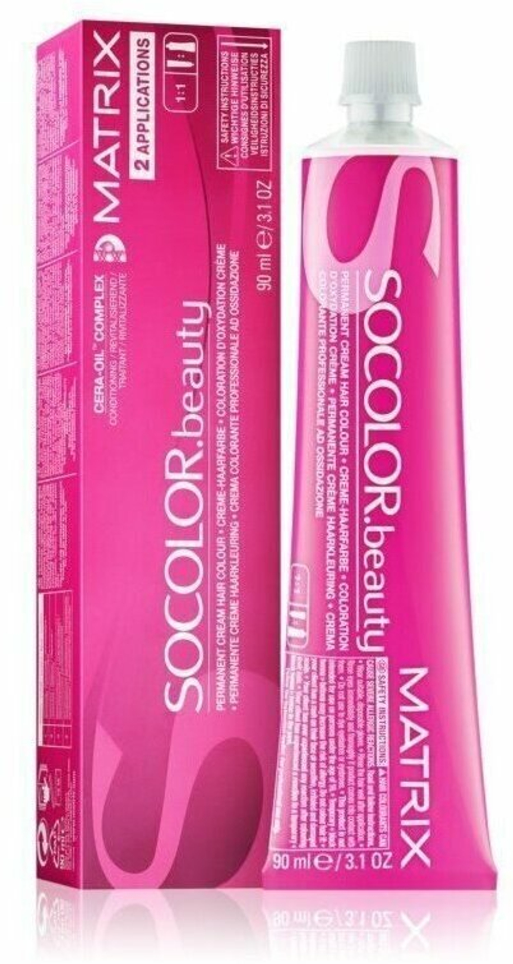 Matrix Краска для волос без аммиака SoColor Pre-Bonded 5AV Светлый шатен пепельно-перламутровый 90 мл.
