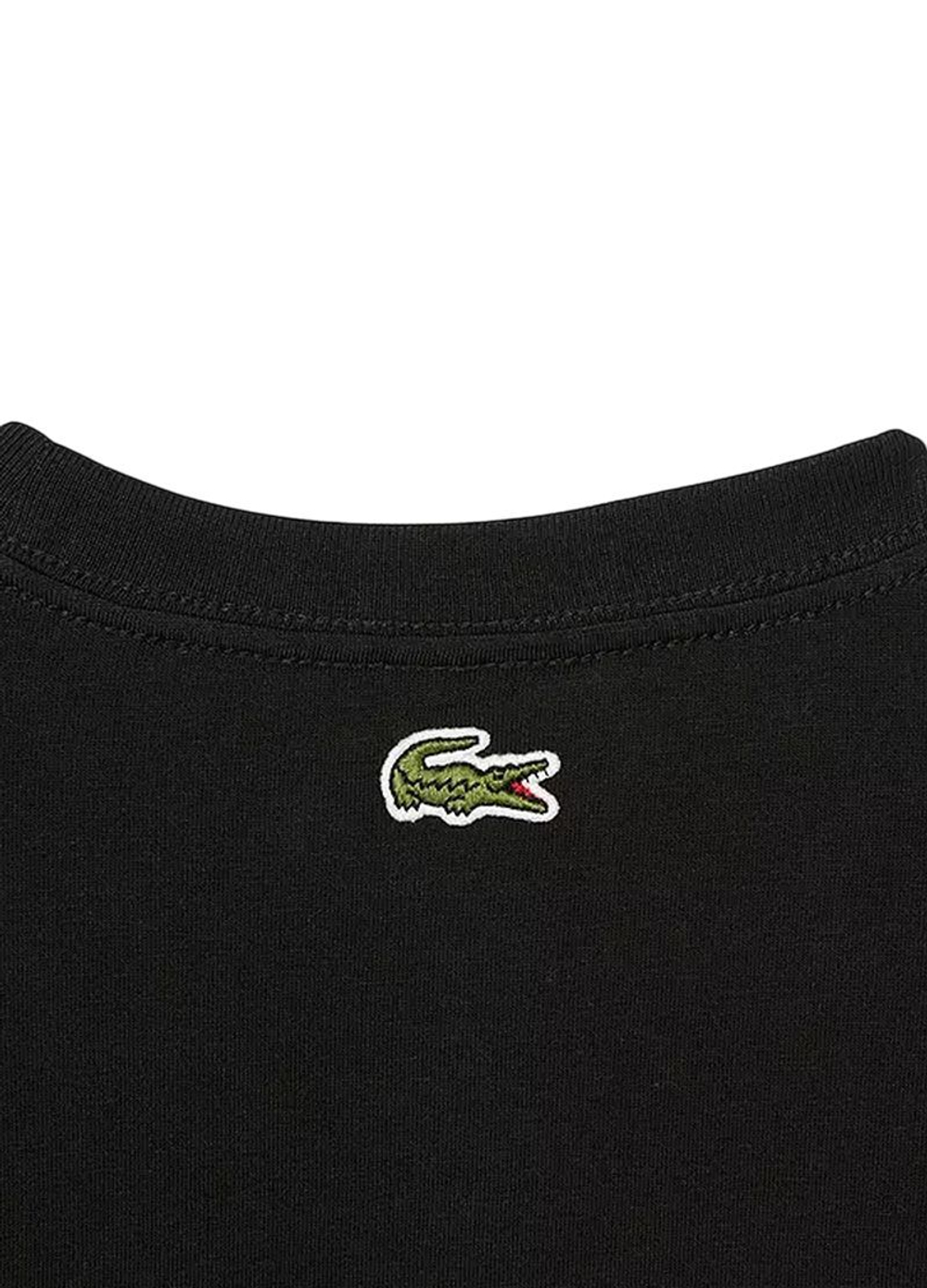 Мужская теннисная футболка Lacoste Printed Cotton - black