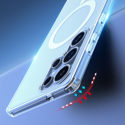 Усиленный прозрачный чехол с MagSafe от Dux Ducis для Samsung Galaxy S25 Ultra, серия Clin Mag Series Case