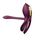 Фиолетовое эрекционное виброкольцо для пар с пультом ДУ + управление через приложение Zalo Bayek Vibrating Couples Ring Velvet Purple