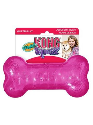 Игрушка для собак KONG  Squezz Crackle хрустящая косточка средняя 15х4 см