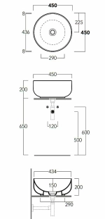 Раковина Simas Balloon BA01bi 45