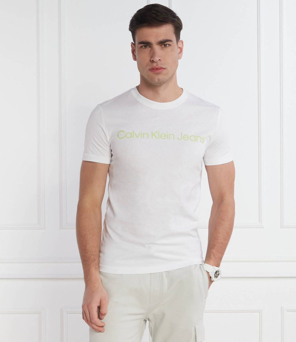 Футболка INSTITUTIONAL LOGO CALVIN KLEIN JEANS - белый(J30J322344)