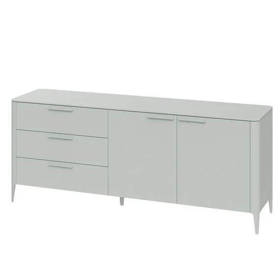 Тумба Type 3 ящика 2 двери L (светло-серый)