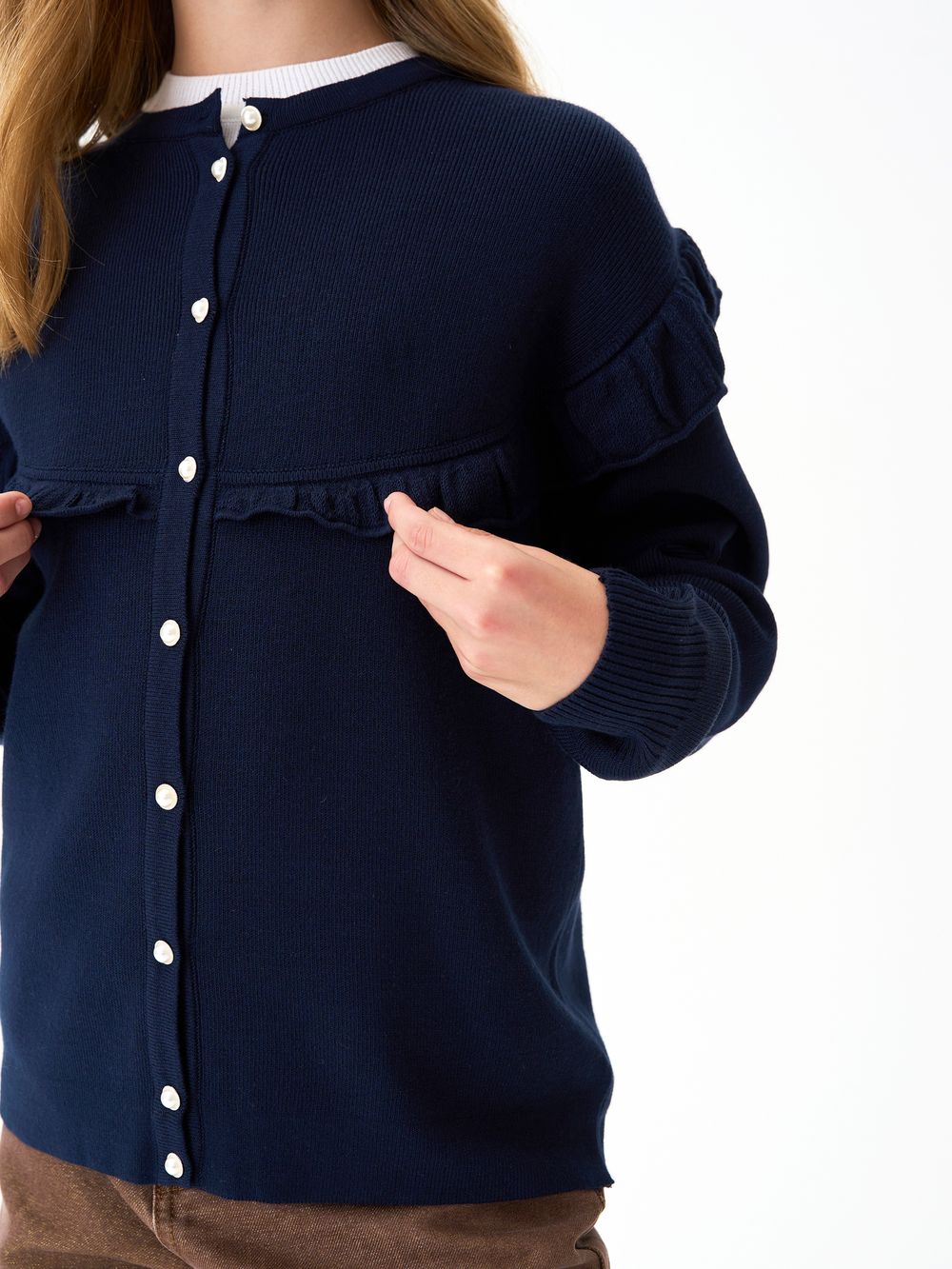 Кардиган для девочки AT1423 синий