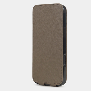 Чехол iPhone 17 Pro натуральная кожа сафьяно, бежевого цвета