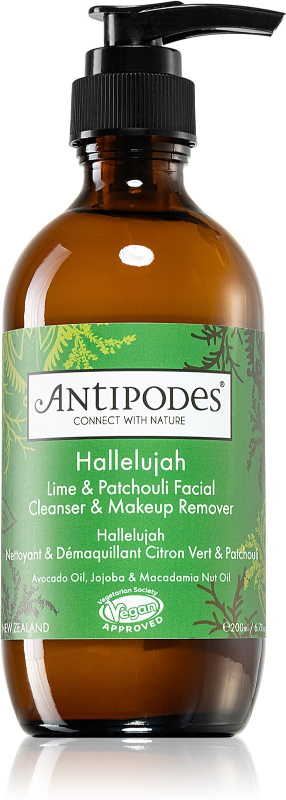 Antipodes Hallelujah Lime & Patchouli - очищающий гель для лица /   200  ml  / GTIN 9421900569007