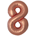 Шар фольгированный Цифра 8 101 см (Бронзовый)