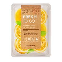 TONY MOLY Fresh To Go Yuja Mask Sheet с цитрусом юдзу для сияния кожи, 25 г