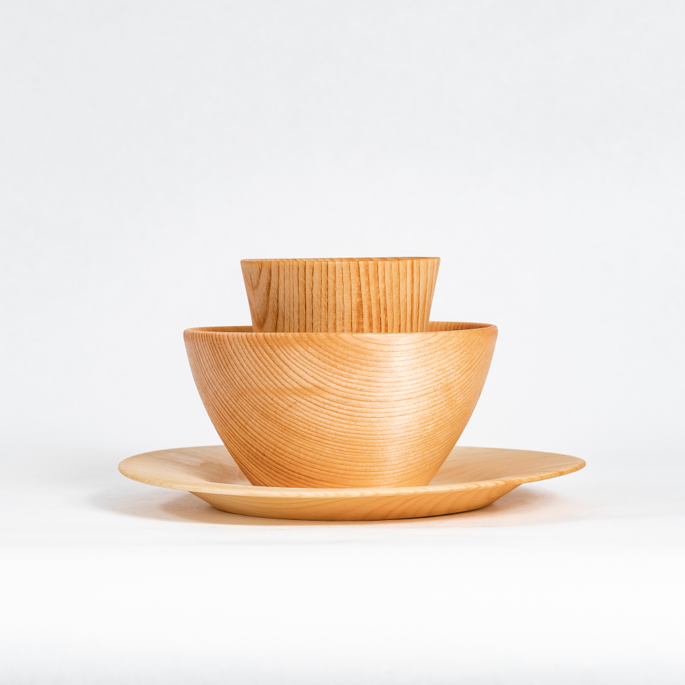 Набор деревянной детской посуды Art of Siberia из сибирского кедра TN61