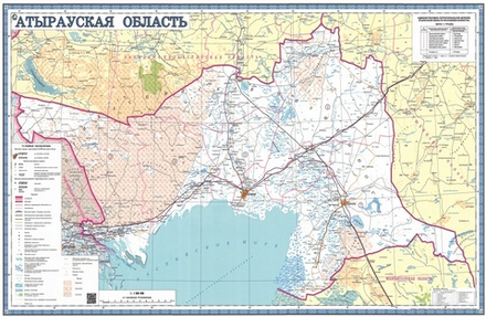 Атырауская область (рус.яз.) 2024 г. настенная, большая , бэклит 150 см х 203 см