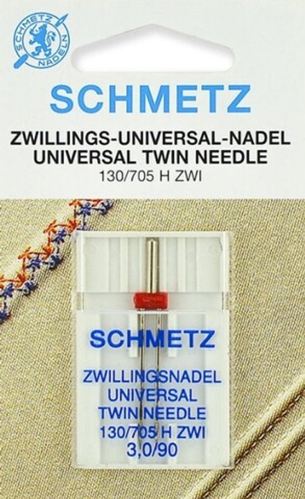 Иглы стандартные двойные Schmetz 130/705H ZWI № 90/3.0, 1шт.