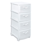 Комод "Ромашка" 4 секции, белый РП-431