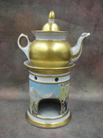 Фарфор. Чайник заварной с батальной сценой. Солдат. Наполеон. Германия