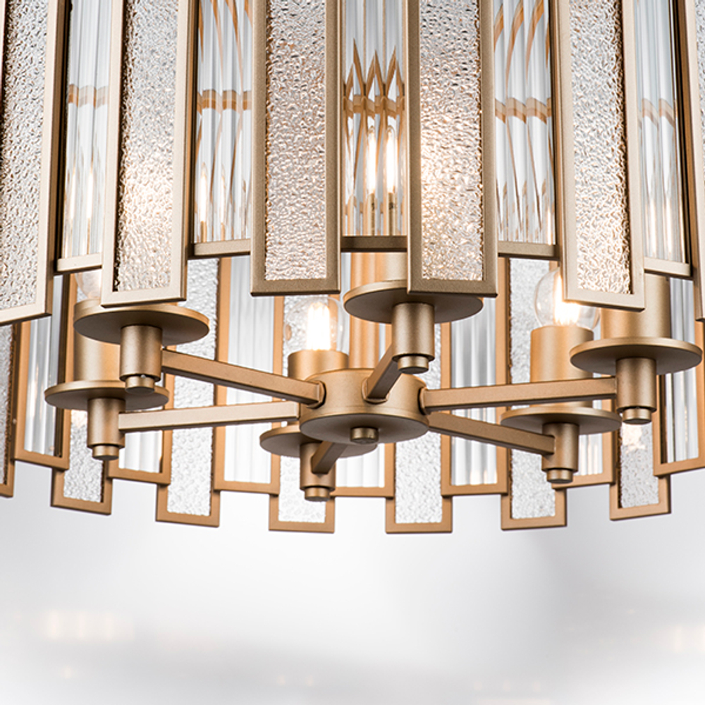 712062 Люстра AGAVE 6х40W E27 ШАМПАНЬ/ПРОЗРАЧНЫЙ