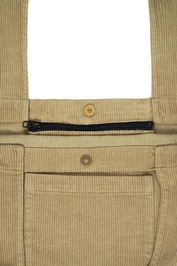 Шоппер Cord work bag хаки - фото 3