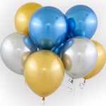 Шар (12"/30 см) Серебро, хром 50 шт.