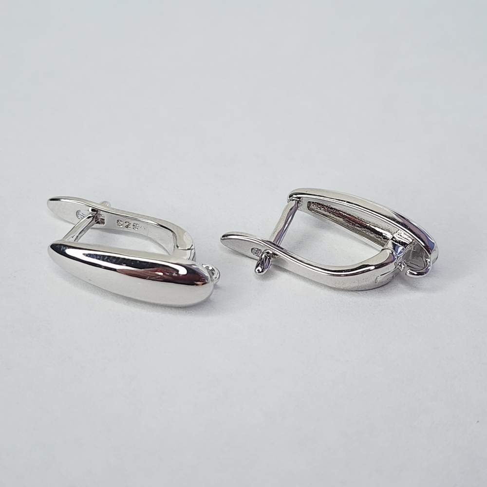 Ювелирные швензы, английский замок, родий, люкс фурнитура