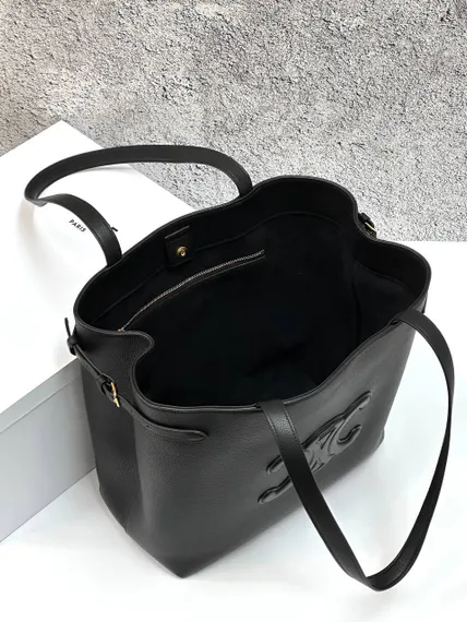 Сумка Celine MEDIUM CABAS ANAÏS CUIR TRIOMPHE черная