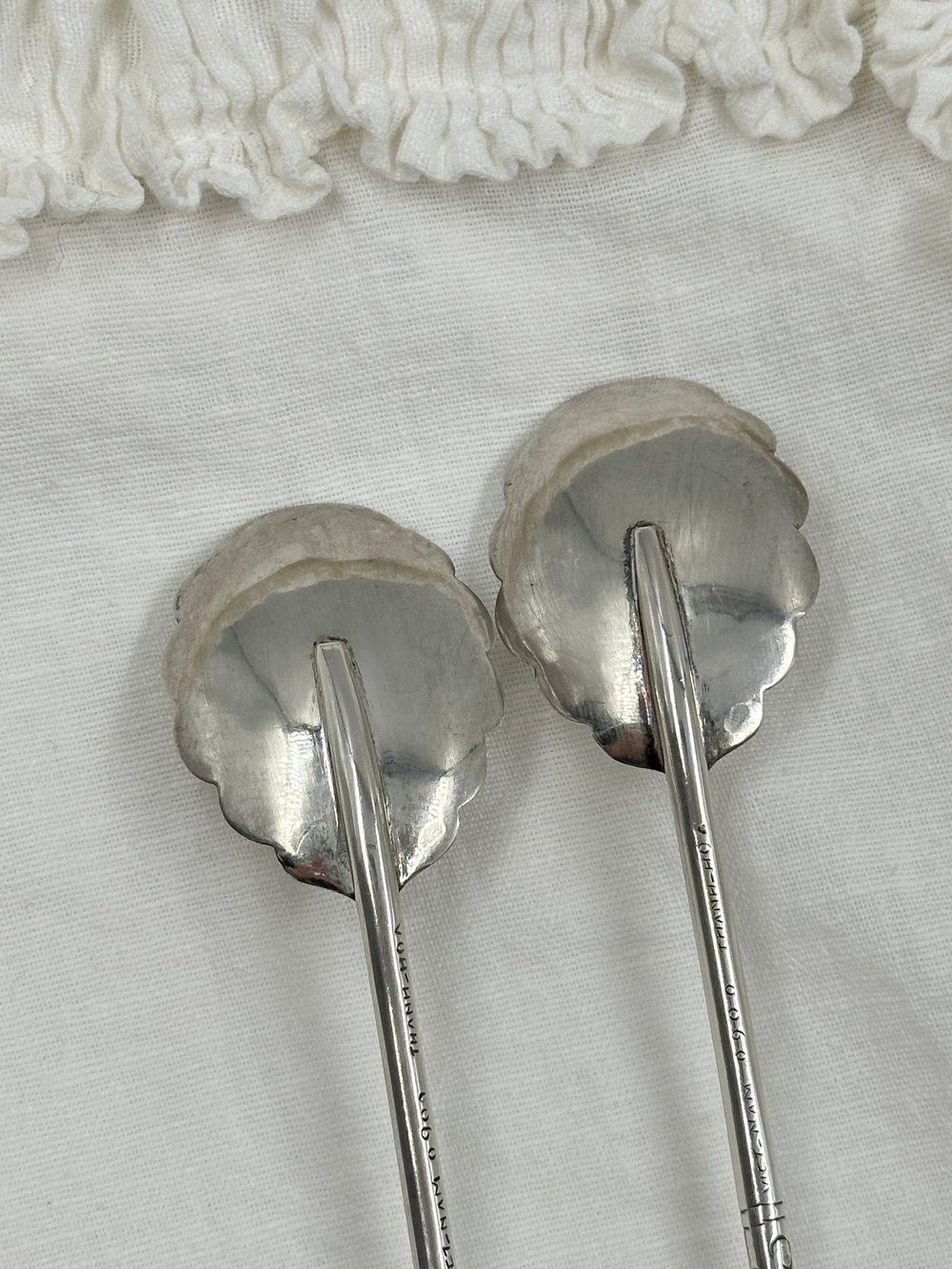 Серебряная ложка-трубочка для коктейля