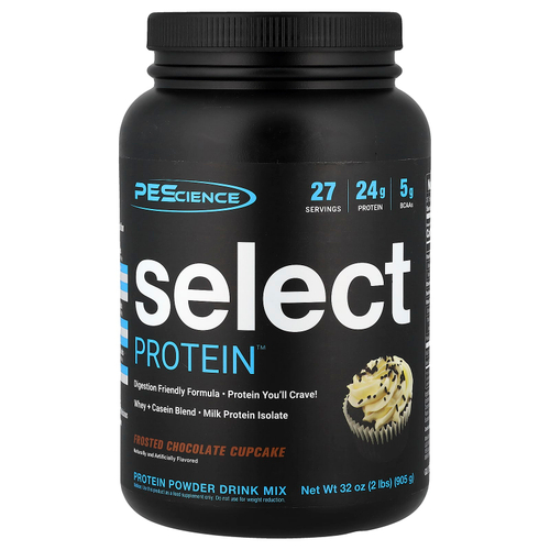 PEScience, Select Protein™, протеиновая смесь для приготовления напитка, глазированное шоколадное пирожное, 905 г (2 фунта)