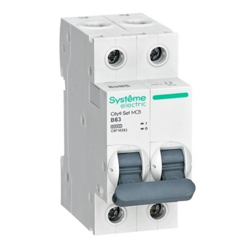 Автоматический выключатель City9 Set 63А В 2П 6кА Systeme Electric (автомат электрический) C9F16263